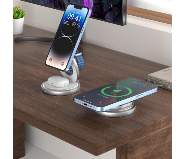 SILVER MONKEY MagCharger 3in1 foldable travel charging station W SMA254 - 1261028 - zdjęcie 2